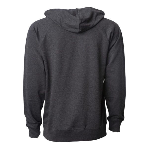 CoolWick Unisex Loopback Terry Bowling Hoodie back - Charcoal Heather