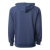 CoolWick Unisex Loopback Terry Bowling Hoodie back - Indigo