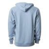 CoolWick Unisex Loopback Terry Bowling Hoodie back - Misty Blue