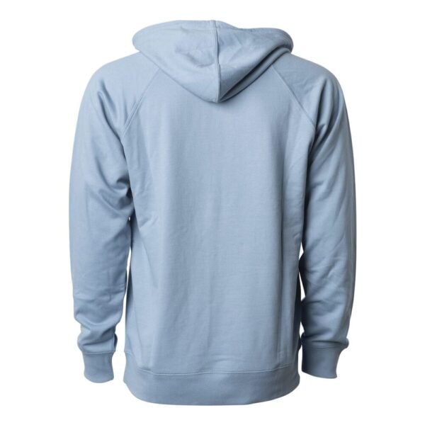 CoolWick Unisex Loopback Terry Bowling Hoodie back - Misty Blue