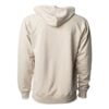 CoolWick Unisex Loopback Terry Bowling Hoodie back - Sand