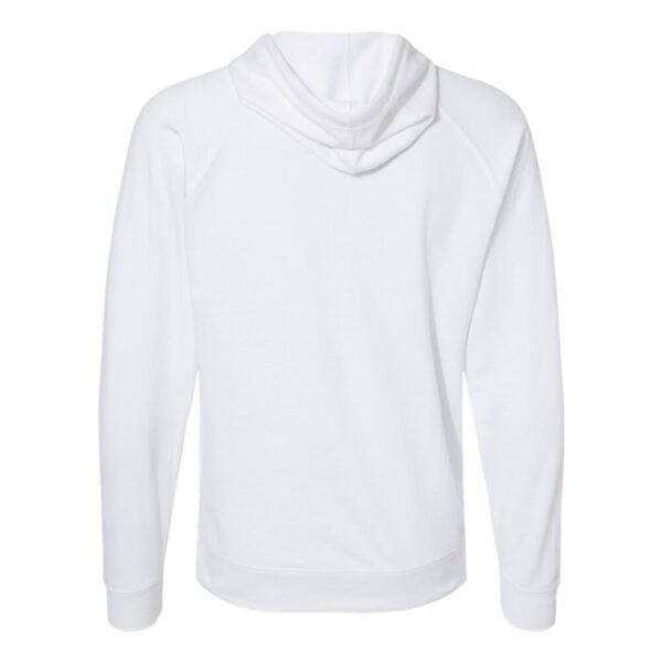 CoolWick Unisex Loopback Terry Bowling Hoodie back - White