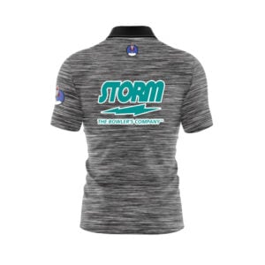 Alternative view of Storm Black Heather Xpress Ship Rocket Bowling Jersey