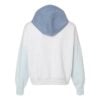 CoolWick Women's Colorblock Crop Bowling Hoodie back - Arctic Blue