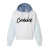 CoolWick CoolWick Women's Colorblock Crop Bowling Hoodie - Arctic Blue