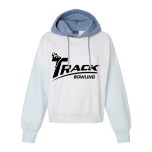 Track CoolWick Women's Colorblock Crop Bowling Hoodie - Arctic Blue