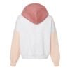CoolWick Women's Colorblock Crop Bowling Hoodie back - Cameo Pink