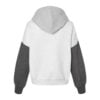CoolWick Women's Colorblock Crop Bowling Hoodie back - Charcoal