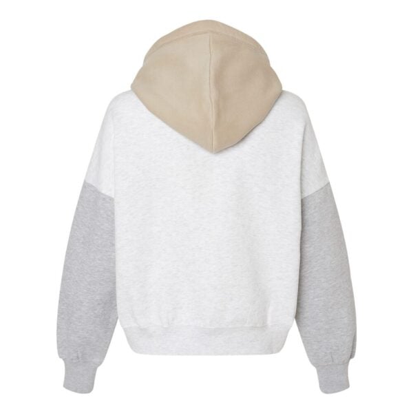 CoolWick Women's Colorblock Crop Bowling Hoodie back - Heather