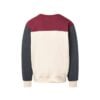 CoolWick Men's Otto Colorblock Crewneck Bowling Sweatshirt back - Biking Red/ Charcoal
