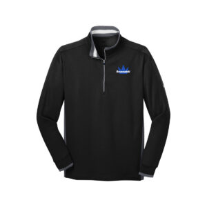 Brunswick CoolWick Men's Nike Dri-FIT 1/2-Zip Bowling Pullover - Black/ Dark Grey/ White