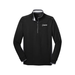 CoolWick CoolWick Men's Nike Dri-FIT 1/2-Zip Bowling Pullover - Black/ Dark Grey/ White