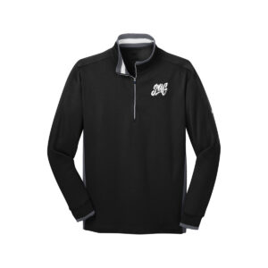 Swag CoolWick Men's Nike Dri-FIT 1/2-Zip Bowling Pullover - Black/ Dark Grey/ White