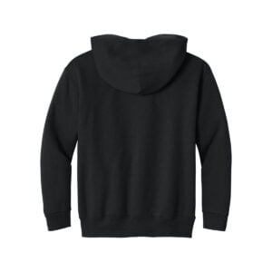 CoolWick Youth NuBlend Pullover Bowling Hoodie back - Black