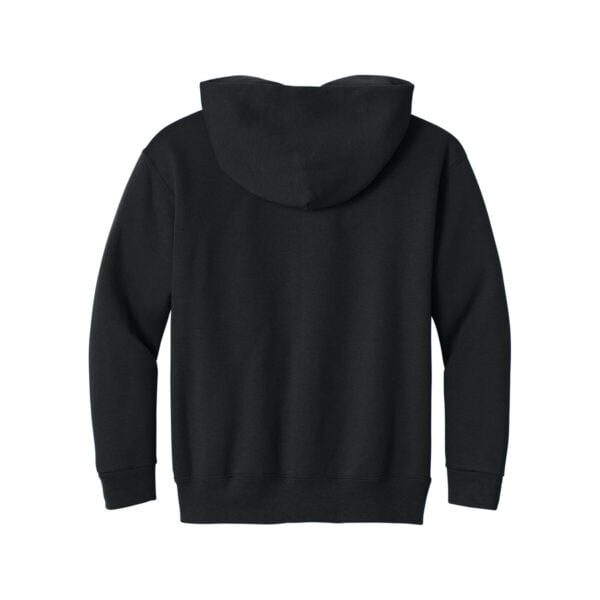 CoolWick Youth NuBlend Pullover Bowling Hoodie back - Black