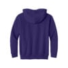 CoolWick Youth NuBlend Pullover Bowling Hoodie back - Deep Purple