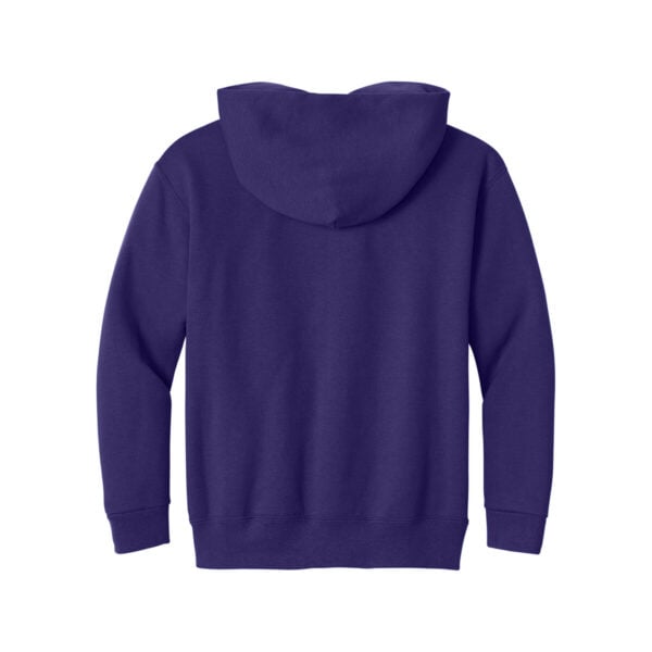 CoolWick Youth NuBlend Pullover Bowling Hoodie back - Deep Purple