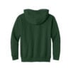 CoolWick Youth NuBlend Pullover Bowling Hoodie back - Forest Green