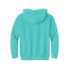 CoolWick Youth NuBlend Pullover Bowling Hoodie back - Scuba Blue