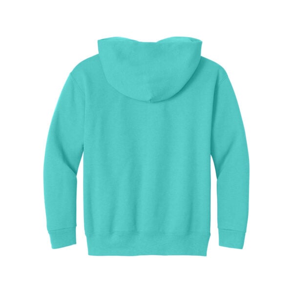 CoolWick Youth NuBlend Pullover Bowling Hoodie back - Scuba Blue