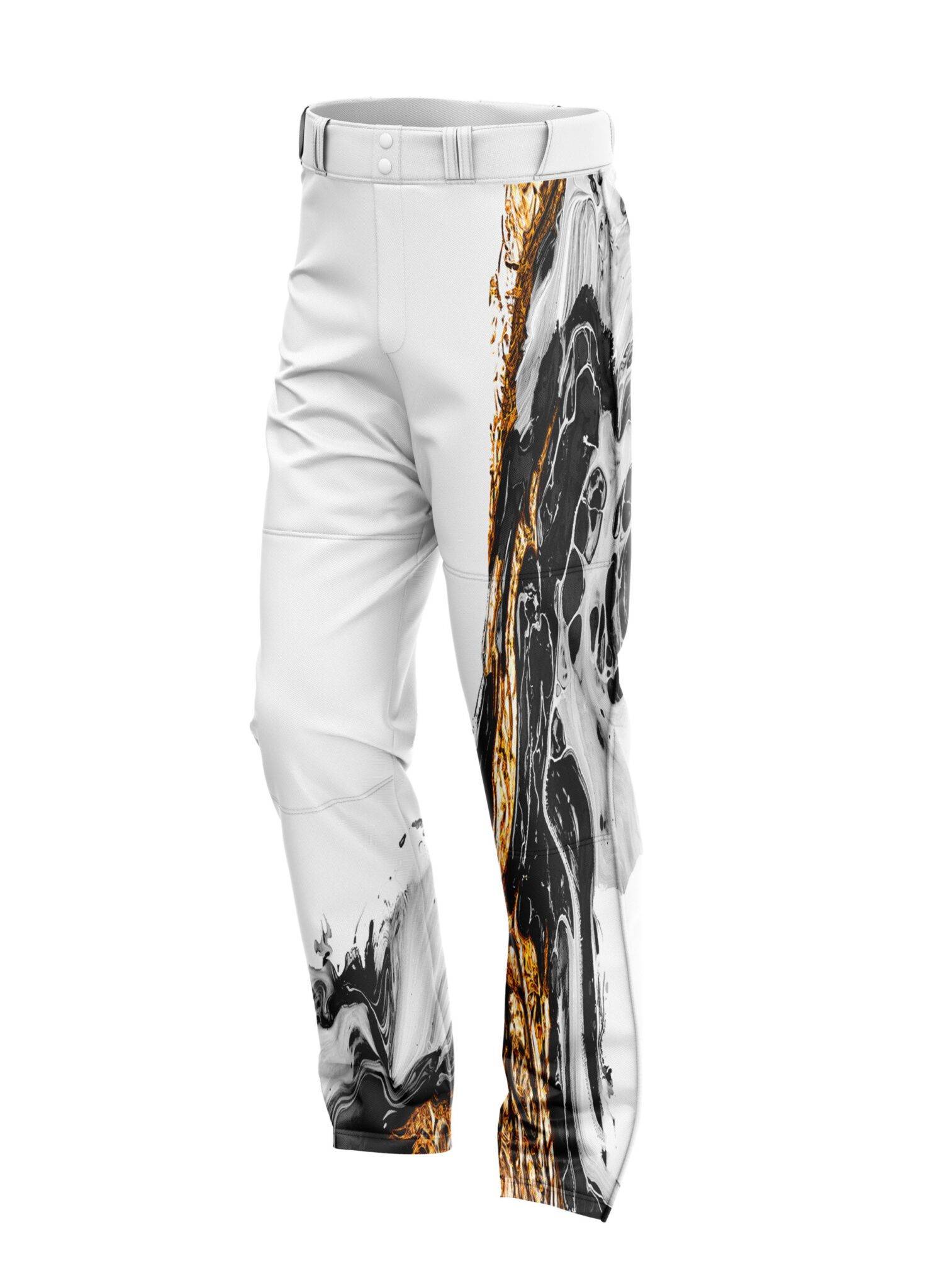 Black and Gold Liquid Marble CoolWick Bowling Pants