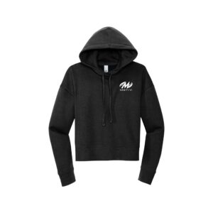 Motiv CoolWick Women's Crop Pullover Bowling Hoodie - Black
