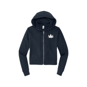 Brunswick CoolWick Women's Crop Zip Up Bowling Hoodie - Navy