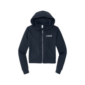 CoolWick CoolWick Women's Crop Zip Up Bowling Hoodie - Navy