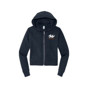 Motiv CoolWick Women's Crop Zip Up Bowling Hoodie - Navy