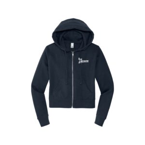 Track CoolWick Women's Crop Zip Up Bowling Hoodie - Navy