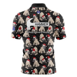Alternative view of Hammer Santa's Pugs Rocket Bowling Jersey