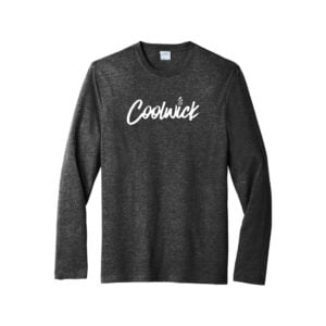 CoolWick CoolWick Men's Tri-Blend Long Sleeve Bowling T-Shirt - Black Heather