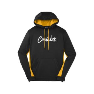 CoolWick CoolWick Men's Sport-Wick Fleece Colorblock Bowling Hoodie - Black/Gold
