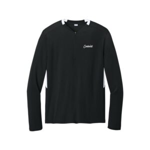 CoolWick CoolWick Club Men's Bowling 1/4 Zip Pullover - Black/White
