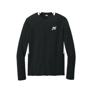 Swag CoolWick Club Men's Bowling 1/4 Zip Pullover - Black/White