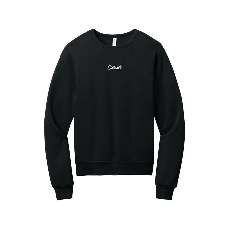 CoolWick CoolWick Sponge Fleece Men's Bowling Crewneck Sweatshirt - Black