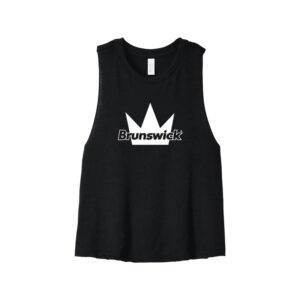 Brunswick CoolWick Women's Cropped Racerback Bowling Tank Top - Black