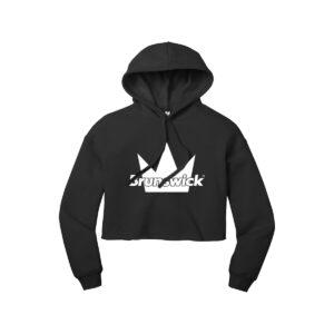 Brunswick CoolWick Women's Sponge Fleece Cropped Bowling Hoodie - Black