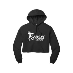 Track CoolWick Women's Sponge Fleece Cropped Bowling Hoodie - Black