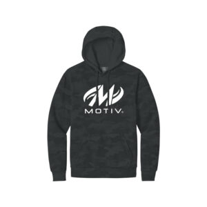 Motiv CoolWick Camo Wash Men's Bowling Pullover Hoodie - Black