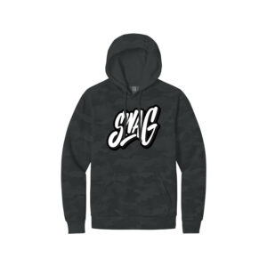 Swag CoolWick Camo Wash Men's Bowling Pullover Hoodie - Black