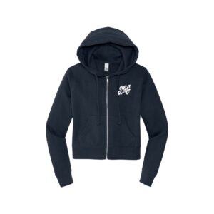 Swag CoolWick Women's Crop Zip Up Bowling Hoodie - Navy