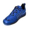 Epic Apollo Dial X Navy Gold right hand bowling shoe from the front three-quarter angle, showing the dial closure and cable lacing.
