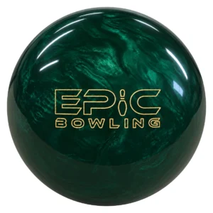 Epic Be Epic bowling ball in green with gold Epic Bowling logo