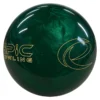 Epic Be Epic bowling ball in green angled to show the Epic Bowling and e logos