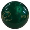 Epic Be Epic bowling ball in green angled to show the e and Be Epic logos