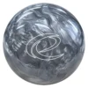 Epic Be Epic bowling ball in silver showing the white Epic e logo