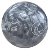 Epic Be Epic bowling ball in silver angled to show the Epic Bowling and e logos