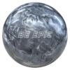 Epic Be Epic bowling ball in silver showing the white Be Epic logo