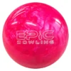 Epic Hot Pink Be Epic bowling ball in hot pink pearl with white Epic Bowling logo